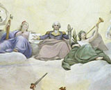 Small section of Apotheosis of George Washington painting by Constantino Brumidi