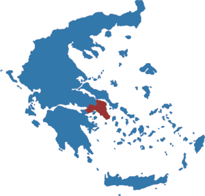 Map of Attica (Athens)
