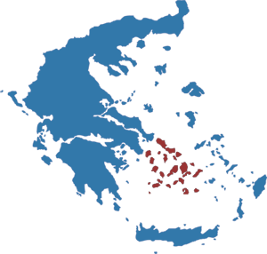 Map of Cyclades Islands