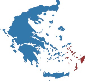 Map of Dodecanese Islands