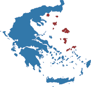 Map of Northeast Aegean Islands
